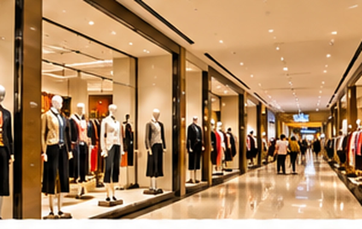 Moda mağazaları ve alışveriş alanı